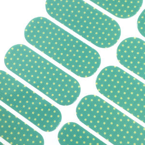 Jamberry Teal Mini Polka Nail Wraps, Retired, Full